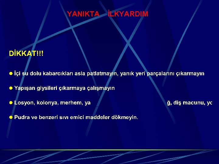 YANIKTA İLKYARDIM 