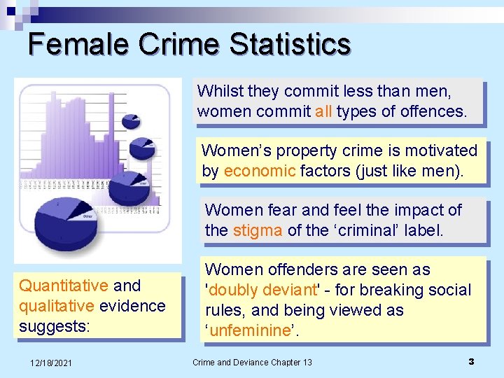 Female Crime Statistics Whilst they commit less than men, women commit all types of
