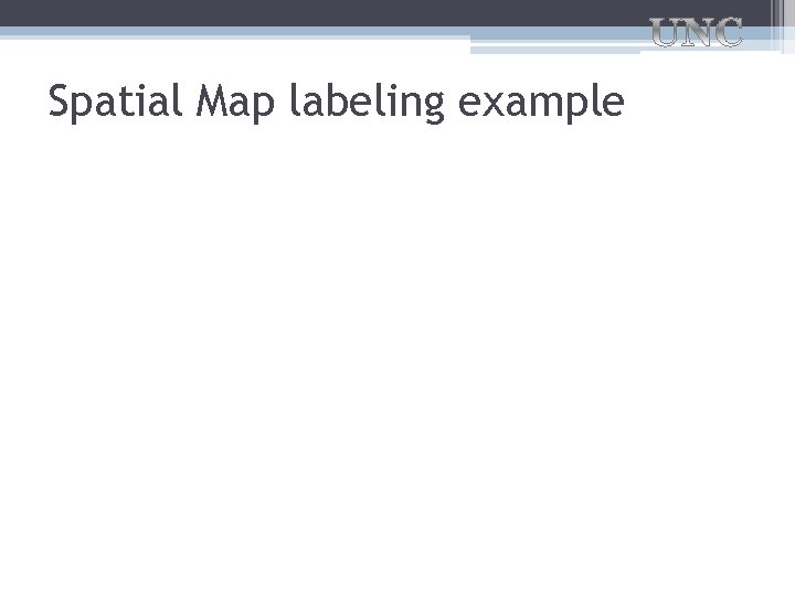 Spatial Map labeling example 