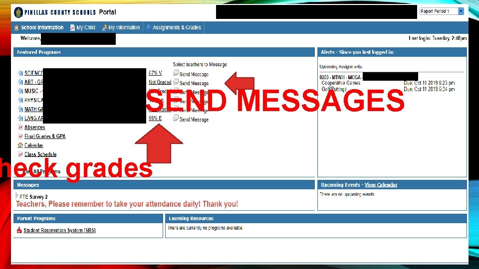 SEND MESSAGES heck grades 