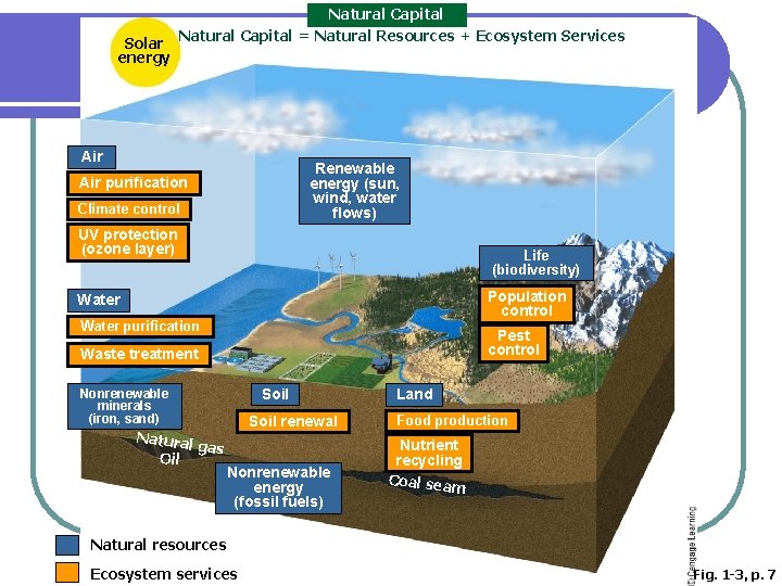 Natural Capital Solar Natural Capital = Natural Resources + Ecosystem Services energy Air Renewable