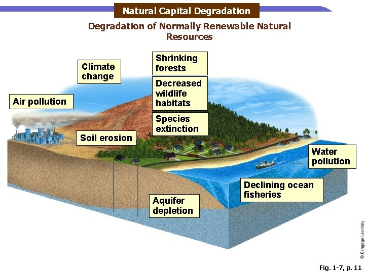 Natural Capital Degradation of Normally Renewable Natural Resources Climate change Air pollution Soil erosion