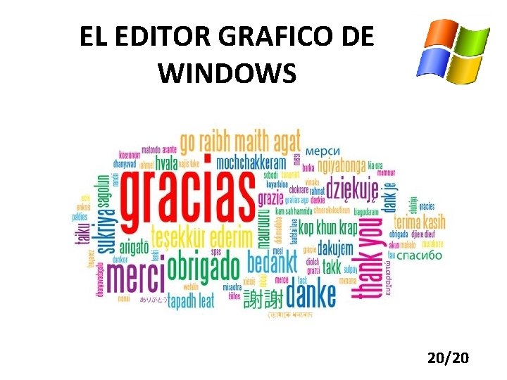 EL EDITOR GRAFICO DE WINDOWS 20/20 