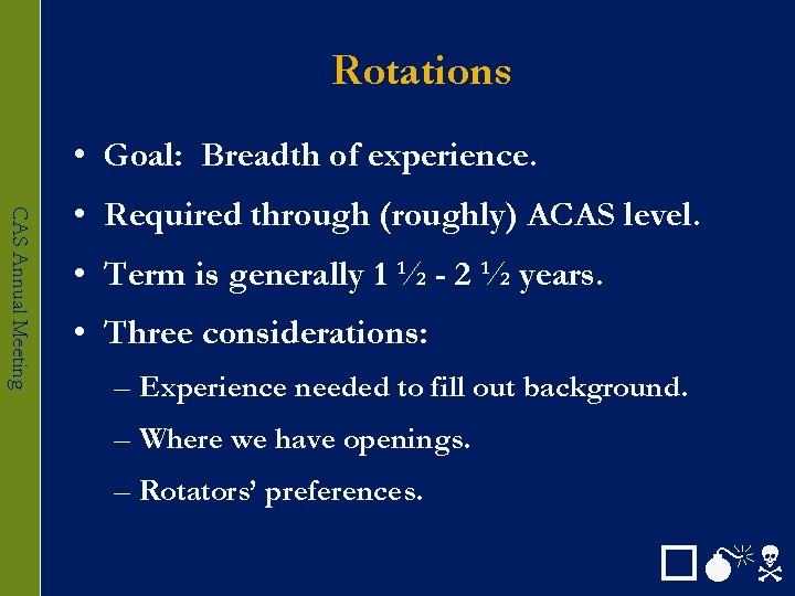 Rotations Expectations Professional Development NewHire Training and Rotations Jill Petker