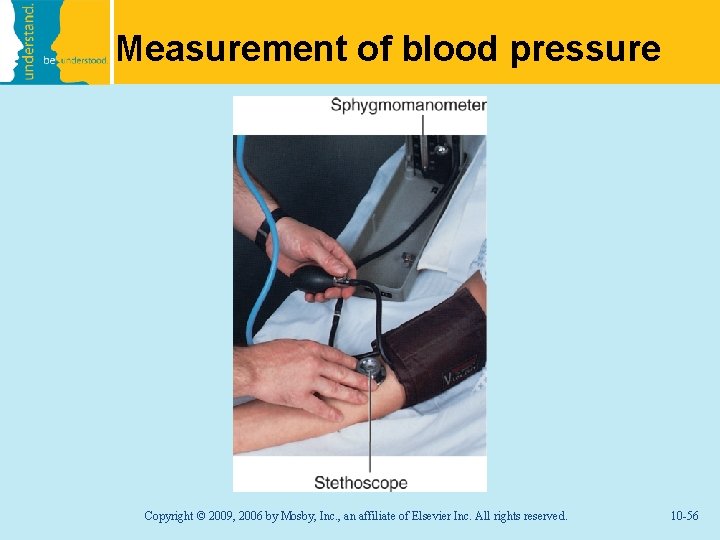 Measurement of blood pressure Copyright © 2009, 2006 by Mosby, Inc. , an affiliate