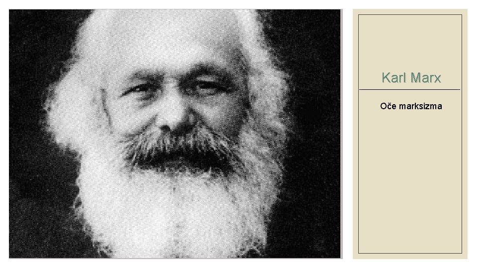 Karl Marx Oče marksizma 