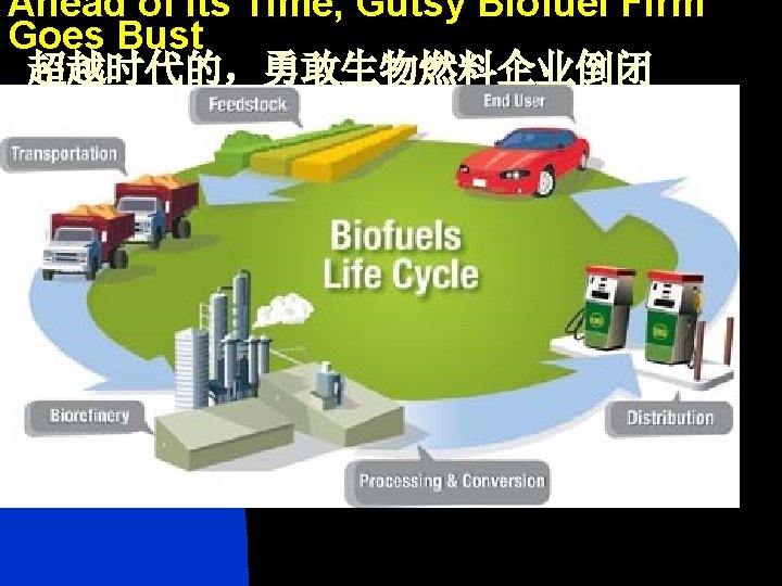 Ahead of Its Time, Gutsy Biofuel Firm Goes Bust 超越时代的，勇敢生物燃料企业倒闭 