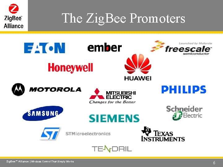 The Zig. Bee Promoters Wireless Control That Simply Works Zig. Bee. TM Alliance |