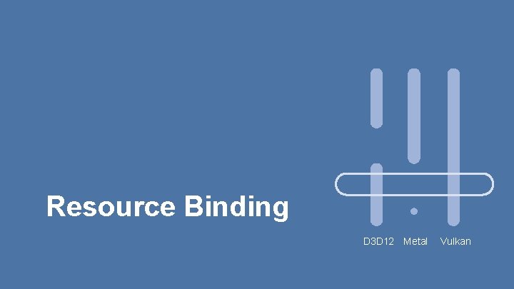 Resource Binding D 3 D 12 Metal Vulkan 