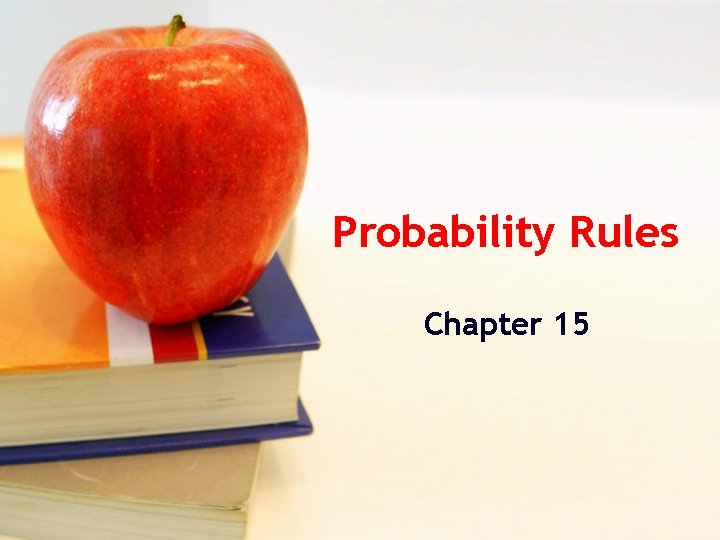Probability Rules Chapter 15 