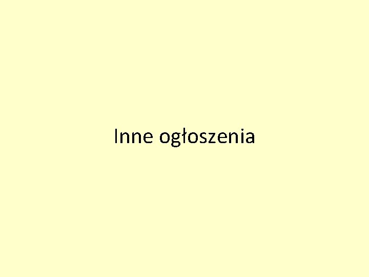 Inne ogłoszenia 