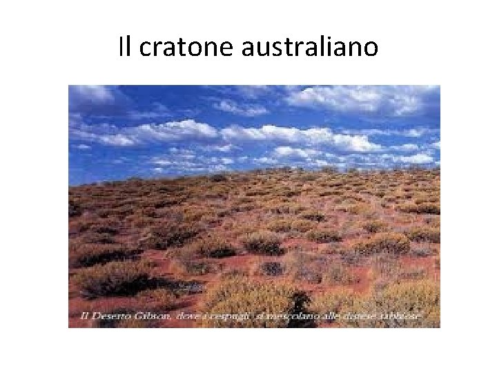 Il cratone australiano 