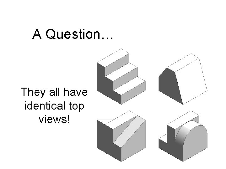 A Question… Each of the blocks at right has the all same They have