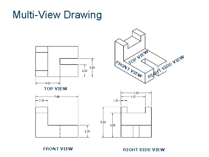 Multi-View Drawing EW VI FR OP T ON T VI EW E HT G