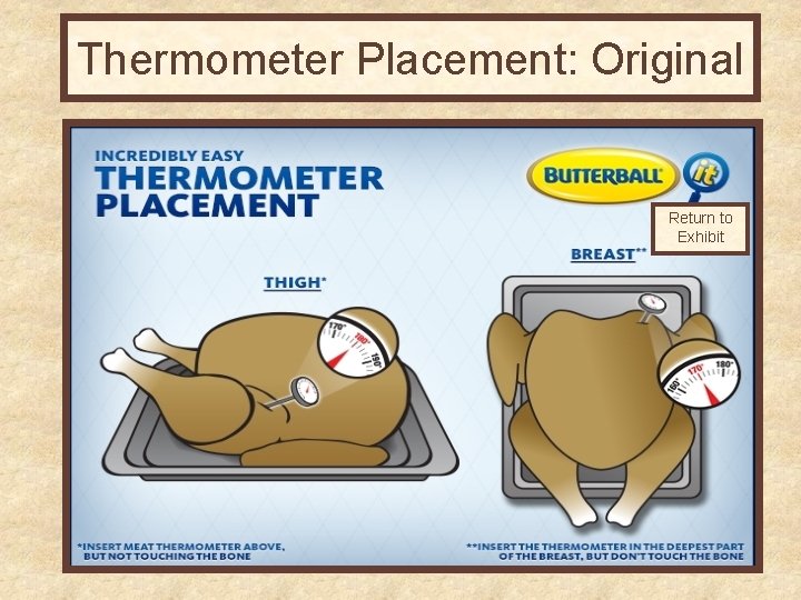 Thermometer Placement: Original Return to Exhibit 