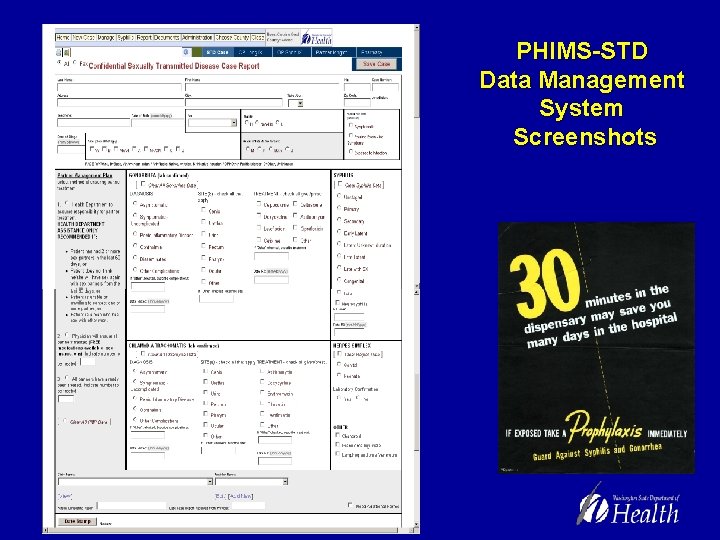 PHIMS-STD Data Management System Screenshots 