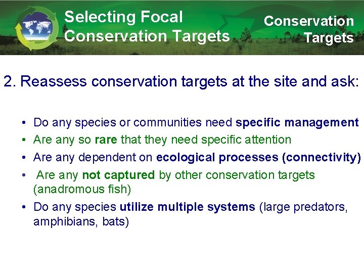Conservation Coaches Network Workshop Presentation 1 B Conservation