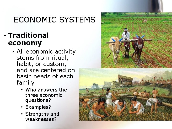 Traditional Economic Model Agenda 116 Cost exercises explanation Four basic types