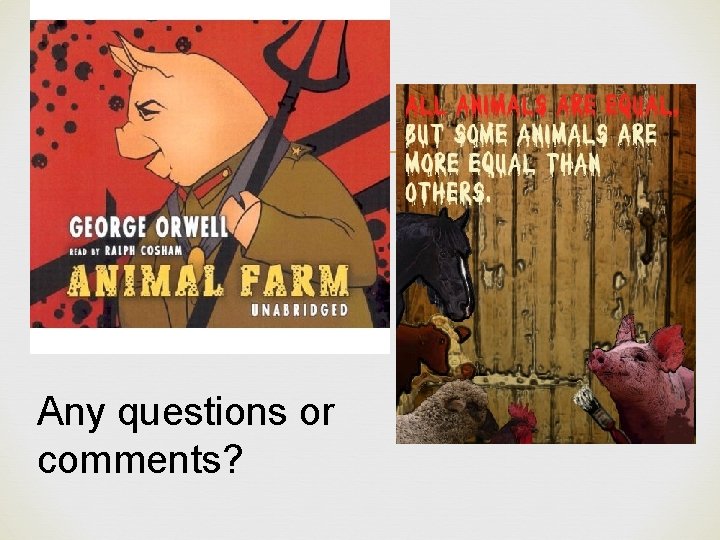 ❧ Any questions or comments? 