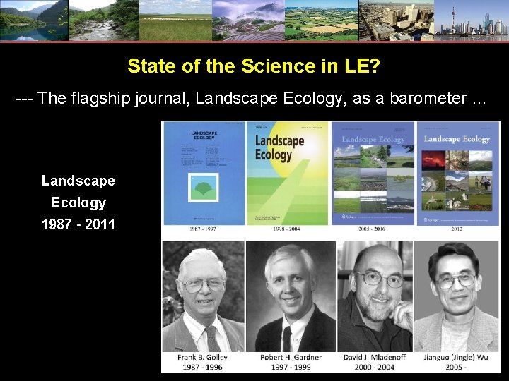 State of the Science in LE? --- The flagship journal, Landscape Ecology, as a