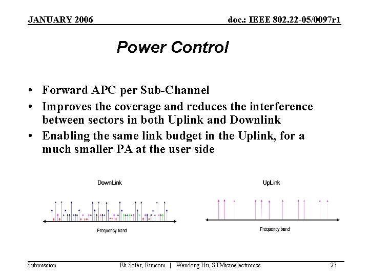 JANUARY 2006 doc. : IEEE 802. 22 -05/0097 r 1 Power Control • Forward