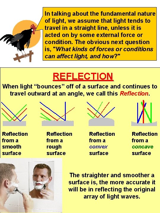 Light Behavior Wave Disturbances In talking about the fundamental nature
