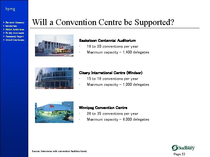 kpmg Ø Executive Summary Ø Introduction Ø Market Justification Ø Facility Assessment Ø Community