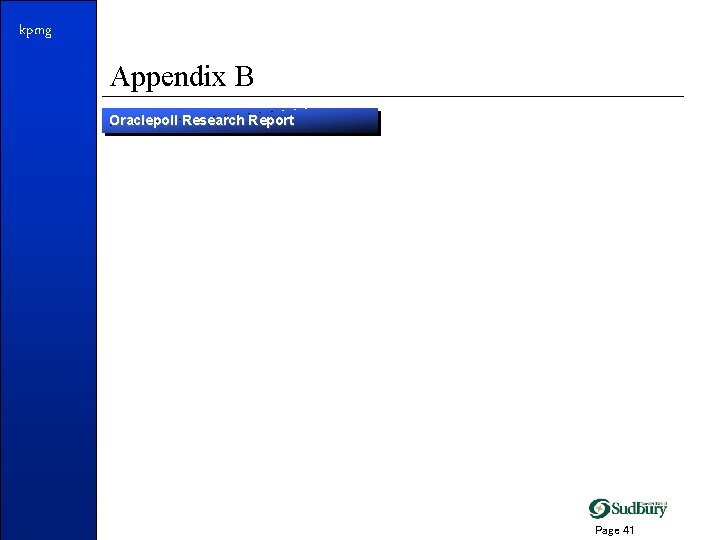 kpmg Appendix B Oraclepoll Research Report Page 41 