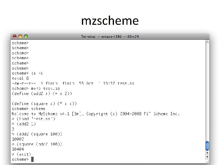 mzscheme 