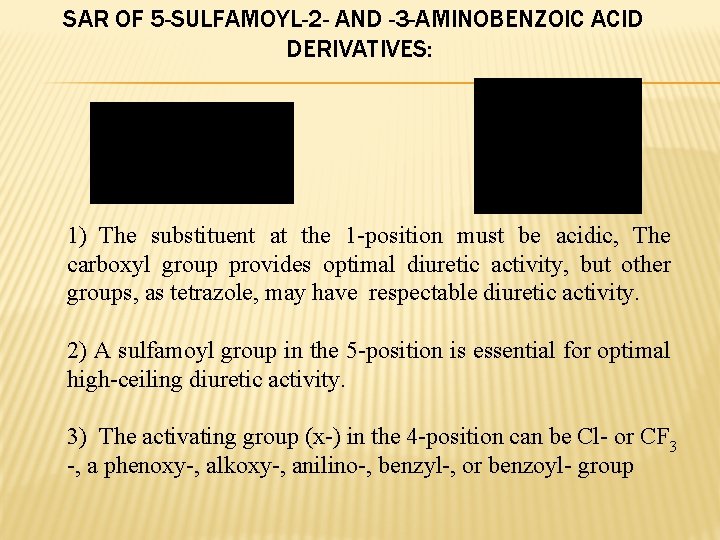 SAR OF 5 -SULFAMOYL-2 - AND -3 -AMINOBENZOIC ACID DERIVATIVES: 1) The substituent at