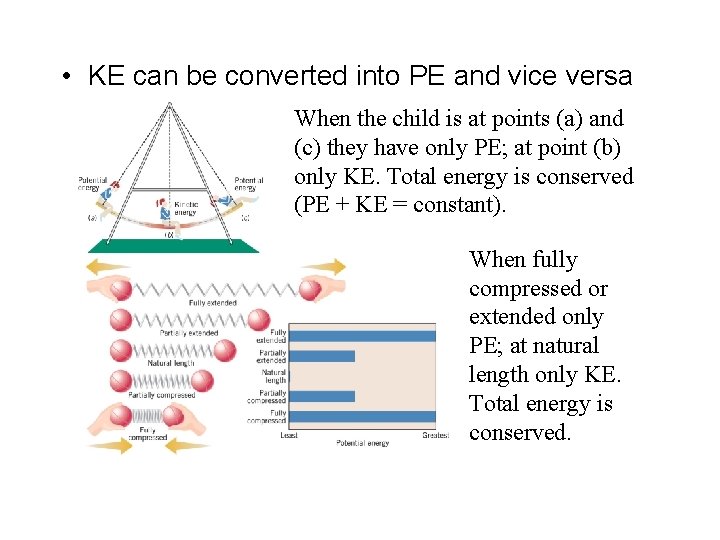  • KE can be converted into PE and vice versa When the child