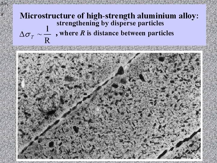 Microstructure of high-strength aluminium alloy: Структура сплава на основе strengthening by disperse particles ,