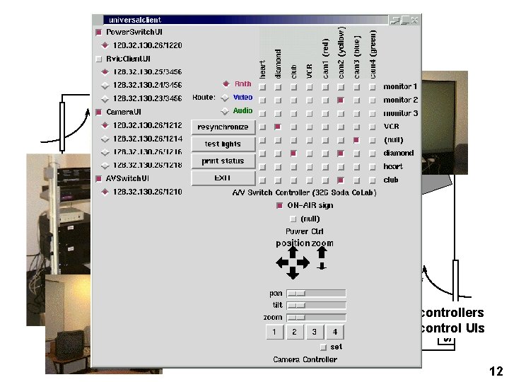 Room device controllers & XML-based control UIs spkr spk r Live Board spkr Rack Room device controllers & XML-based control UIs spkr spk r Live Board spkr Rack