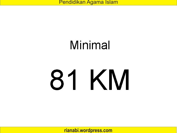 Minimal 81 KM 