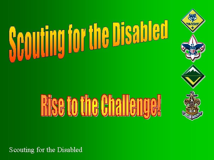 Scouting for the Disabled 