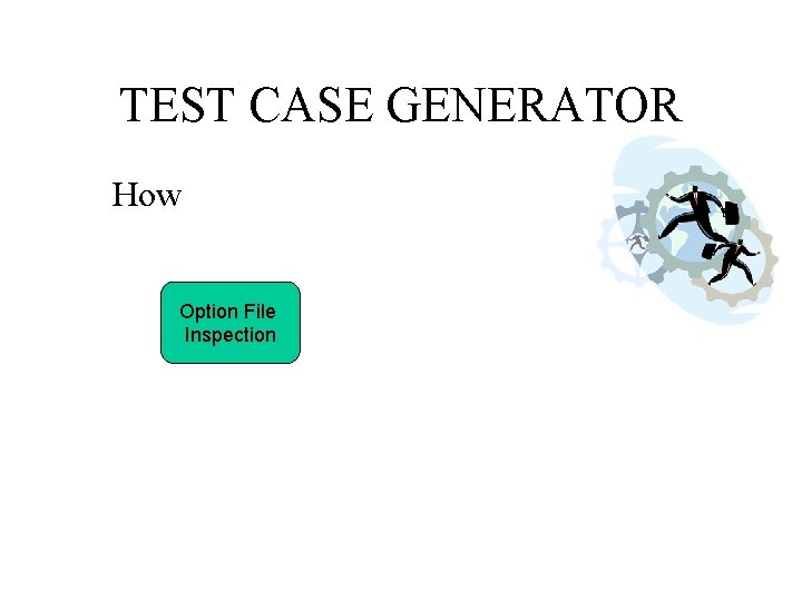 TEST CASE GENERATOR How Option File Inspection 16 