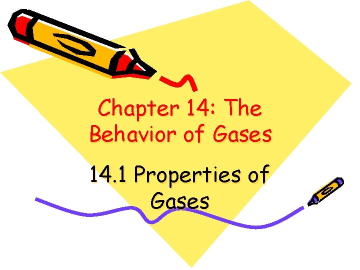 Chapter 14: The Behavior of Gases 14. 1 Properties of Gases 