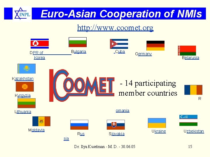 Euro-Asian Cooperation of NMIs http: //www. coomet. org Bulgaria DPR of Korea Kazakhstan Cuba