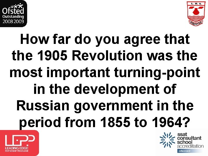 How far do you agree that the 1905 Revolution was the most important turning-point