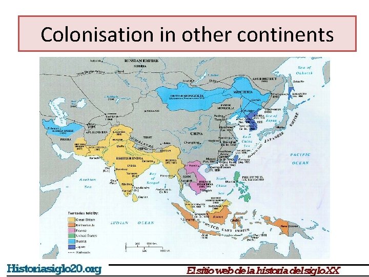 Colonisation in other continents 