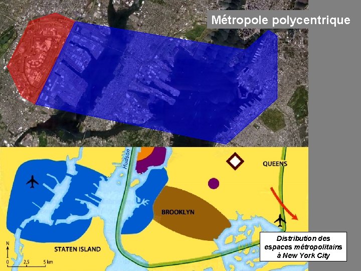 Métropole polycentrique Distribution des espaces métropolitains à New York City 