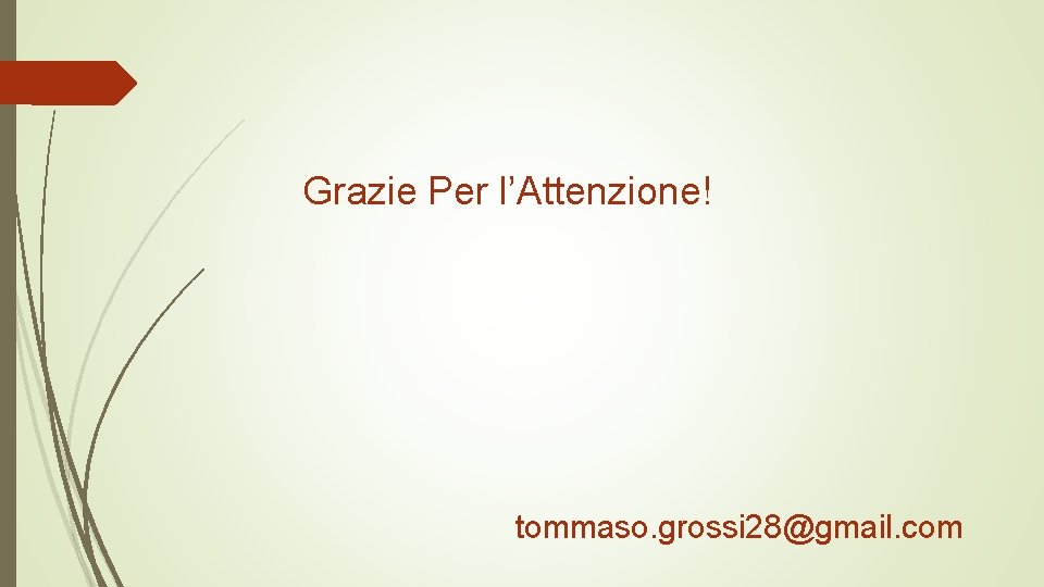 Grazie Per l’Attenzione! tommaso. grossi 28@gmail. com 