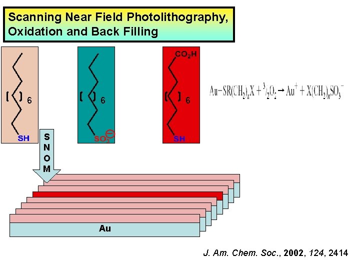 Scanning Near Field Photolithography, Oxidation and Back Filling 6 6 6 S N O