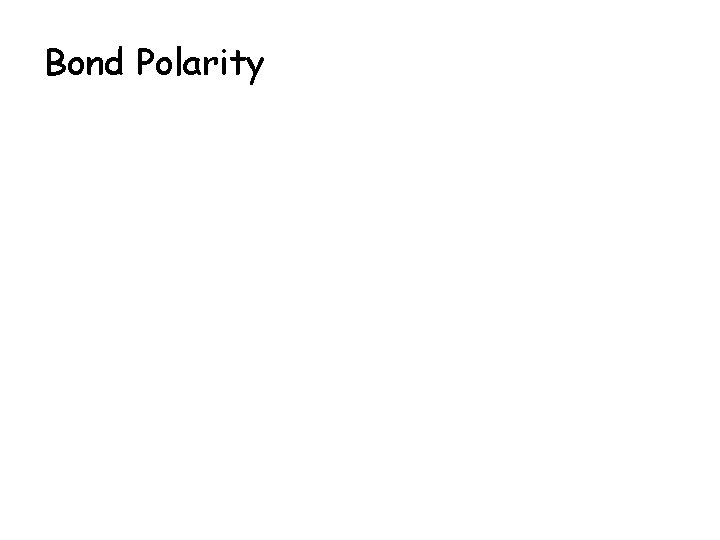 Bond Polarity 