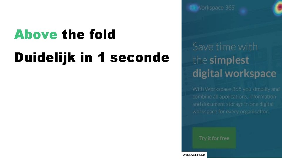 Above the fold Duidelijk in 1 seconde 