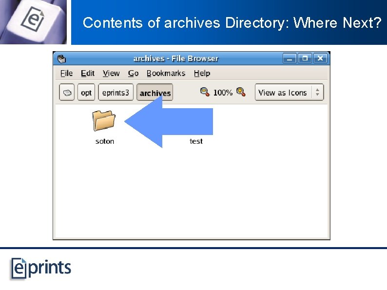 Contents of archives Directory: Where Next? 