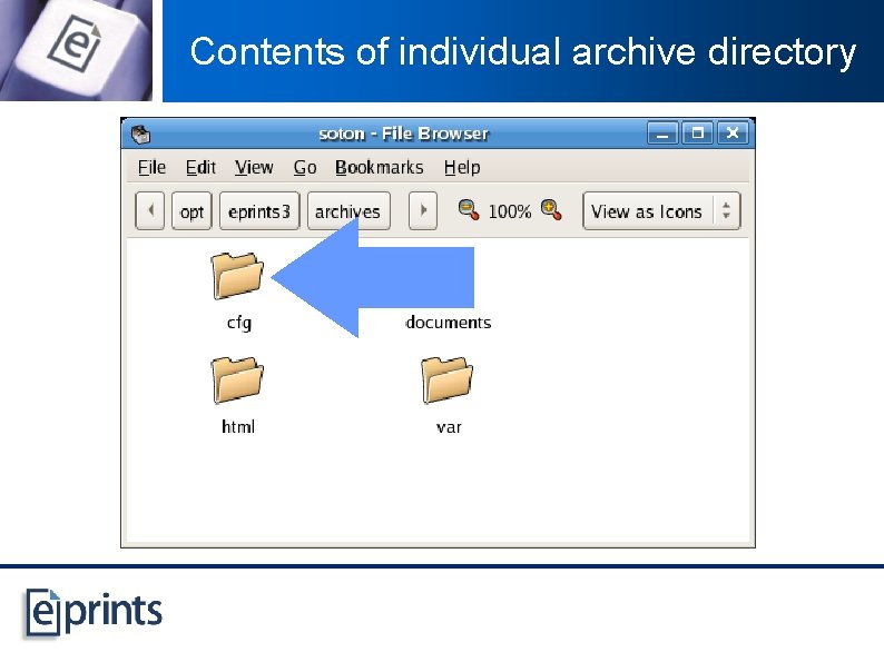 Contents of individual archive directory 