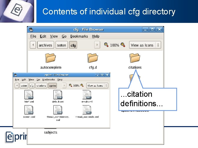 Contents of individual cfg directory . . . citation definitions. . . 
