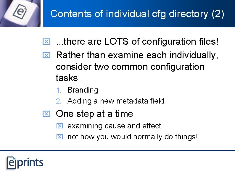 Contents of individual cfg directory (2) x. . . there are LOTS of configuration