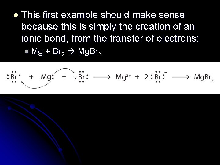 l This first example should make sense because this is simply the creation of